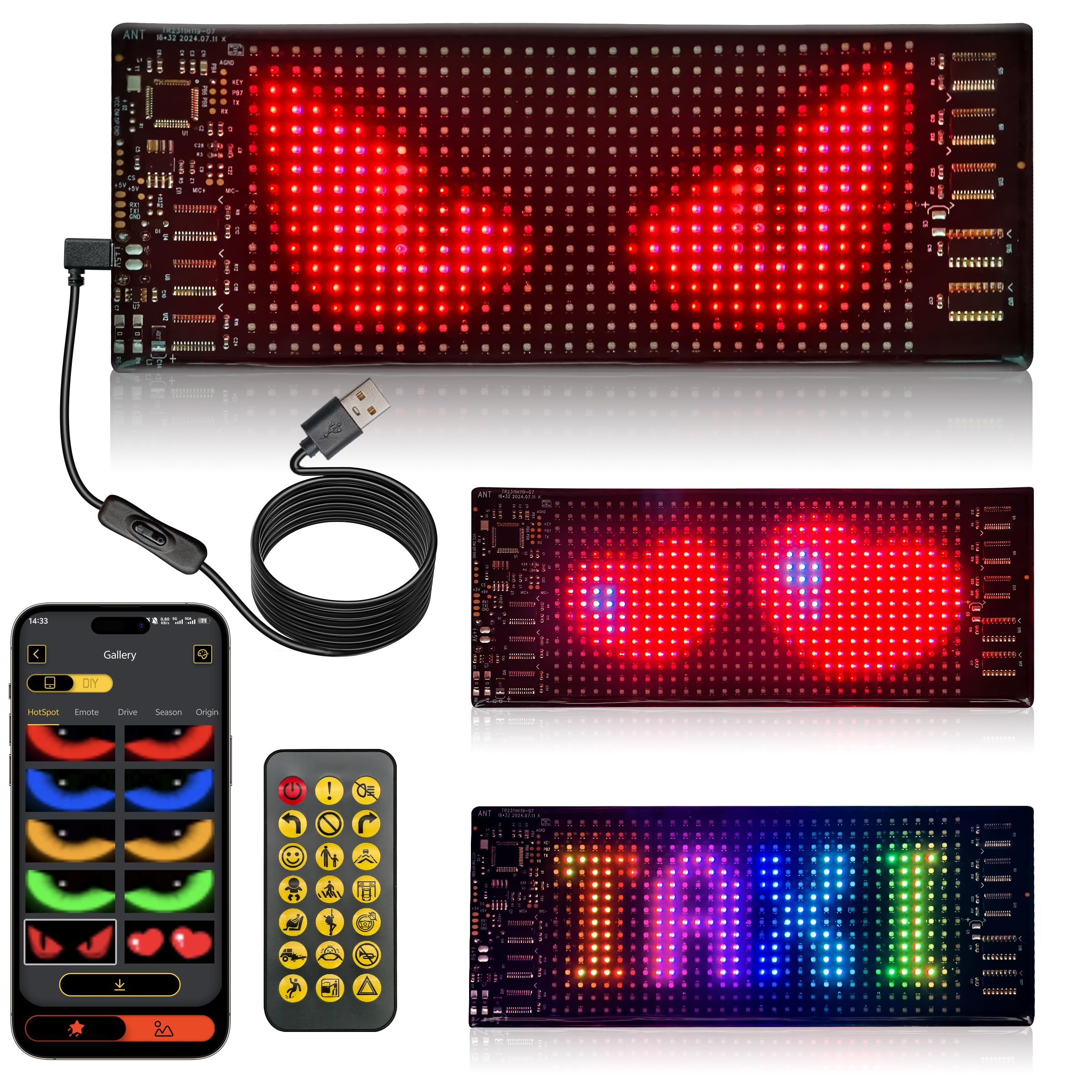 Amazon.com: Mini LED Sign for Car - Devil Eyes Light for